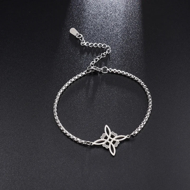 Lit VVitch ~ Witch's Knot Bracelets, anklets, triple moon pendents, Witchy & Spiritual Symbols