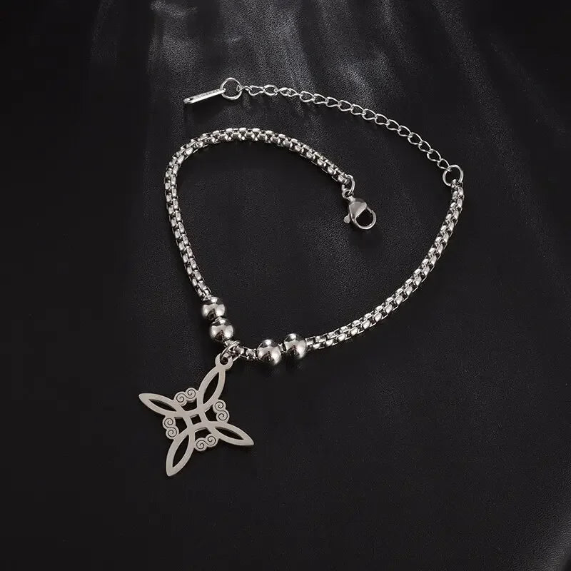 Lit VVitch ~ Witch's Knot Bracelets, anklets, triple moon pendents, Witchy & Spiritual Symbols