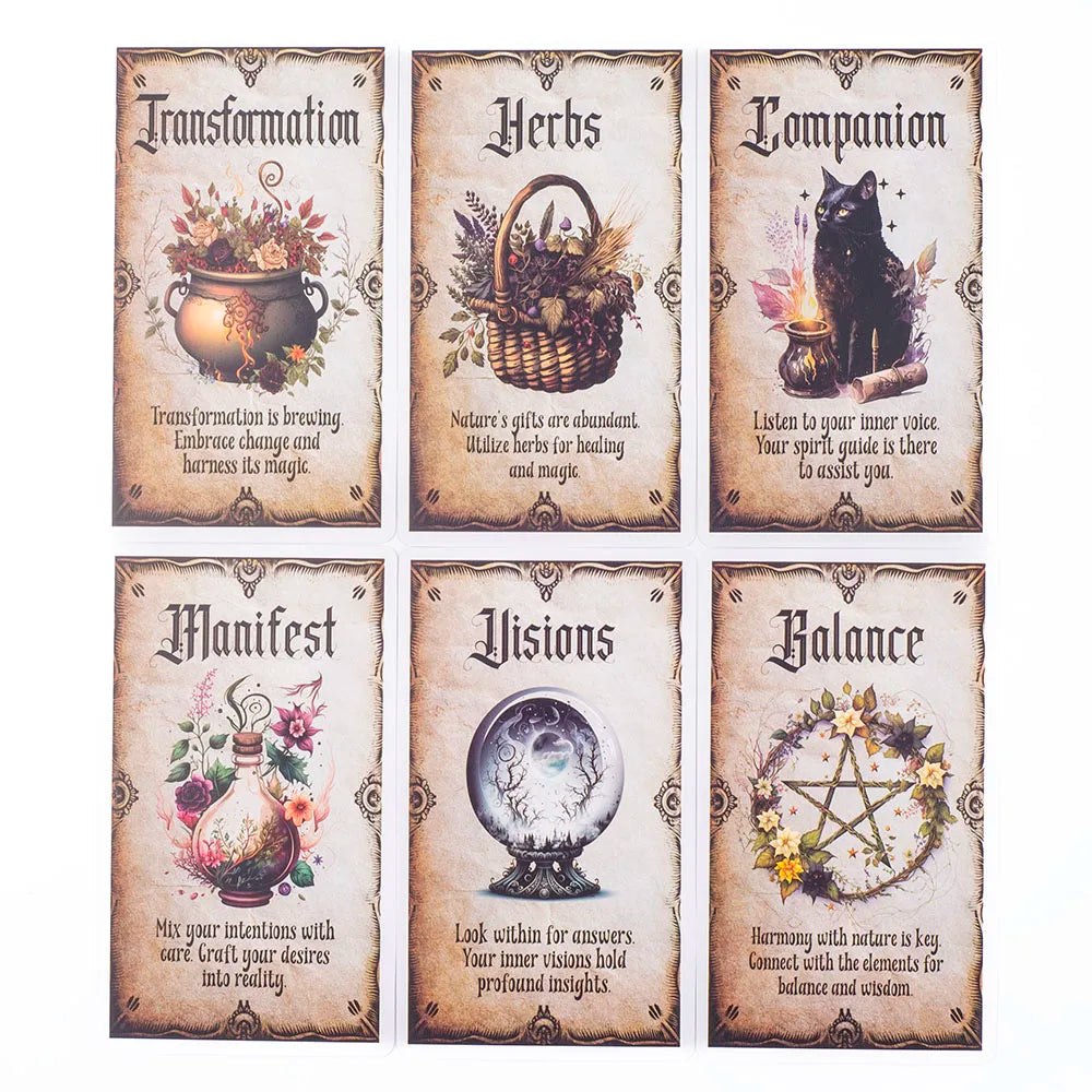 Lit VVitch ~ Wise Witch Oracle Cards, 20-Card Deck, High Quality Tarot, 12x7cm