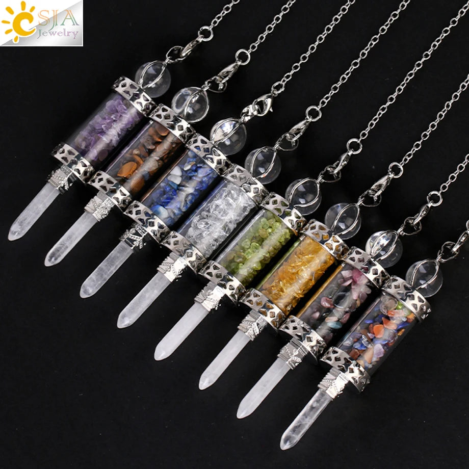 Lit VVitch ~ Crystal Pendulums for Divination, Natural Stone Pendant, Various Crystal options