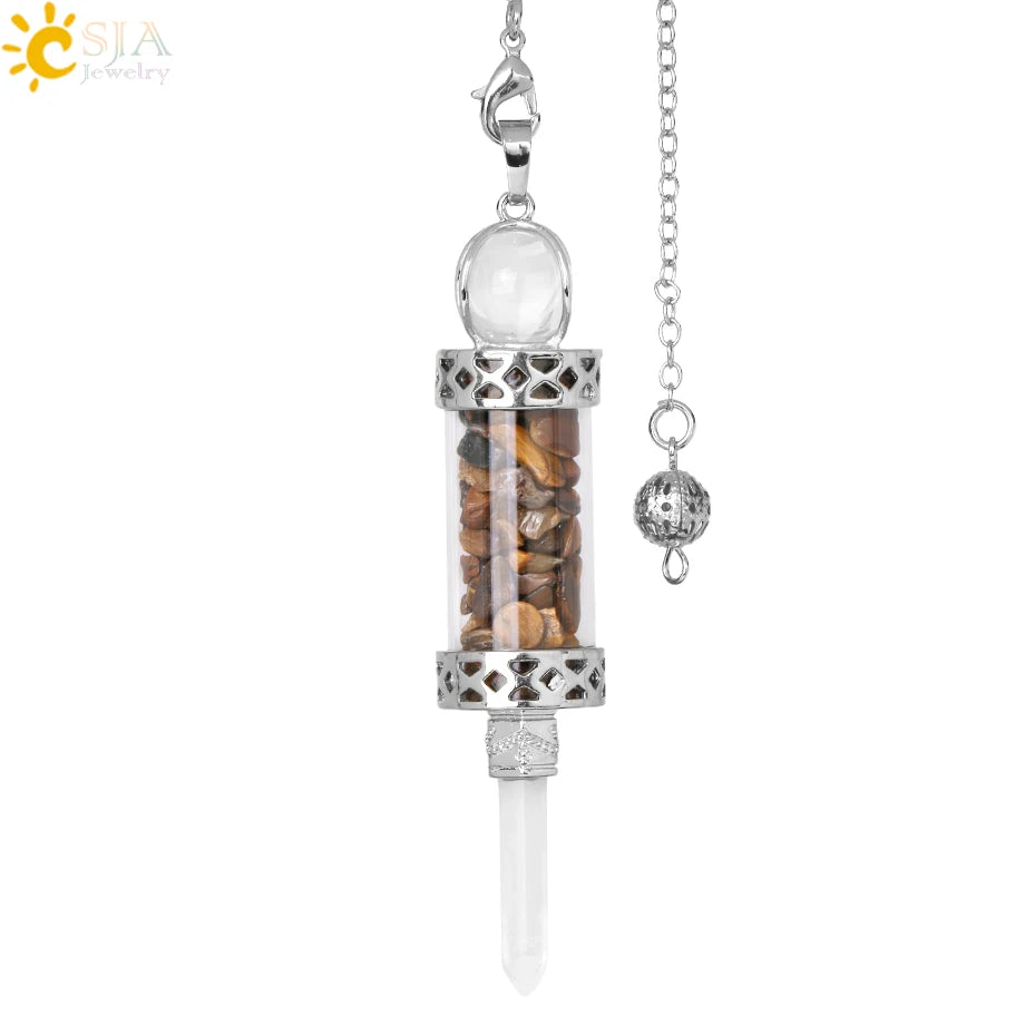 Lit VVitch ~ Crystal Pendulums for Divination, Natural Stone Pendant, Various Crystal options
