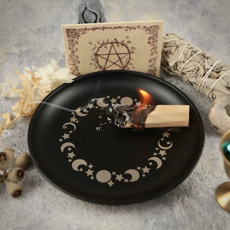 Lit VVitch ~ Incense Witchy Decor Tray for Sage, Crystals, Candles, etc...
