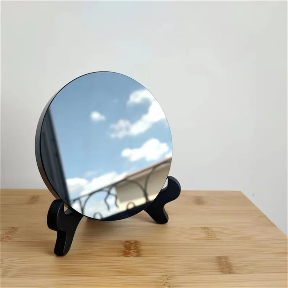 Lit VVitch~ Scrying mirror, High Quality Natural Black Obsidian crystal Scrying Mirror for Witchcraft.