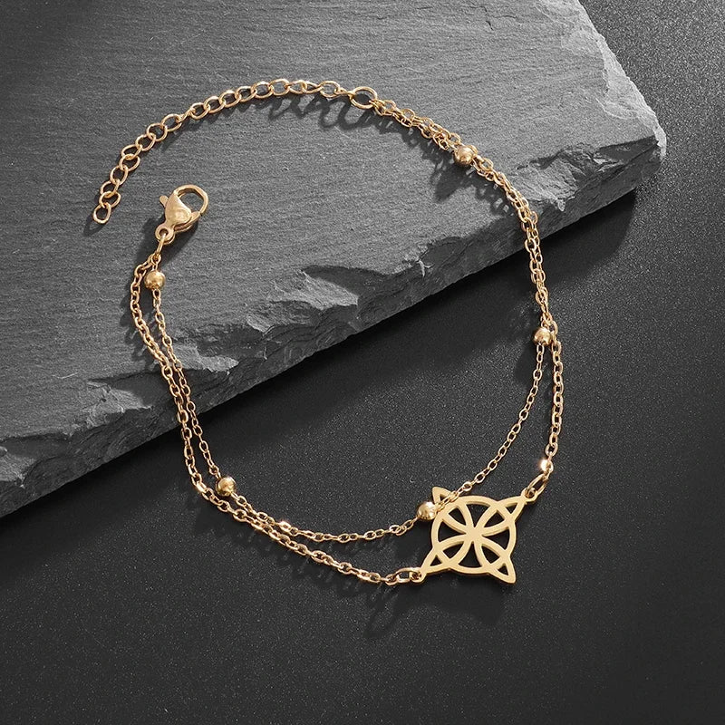 Lit VVitch ~ Witch's Knot Bracelets, anklets, triple moon pendents, Witchy & Spiritual Symbols