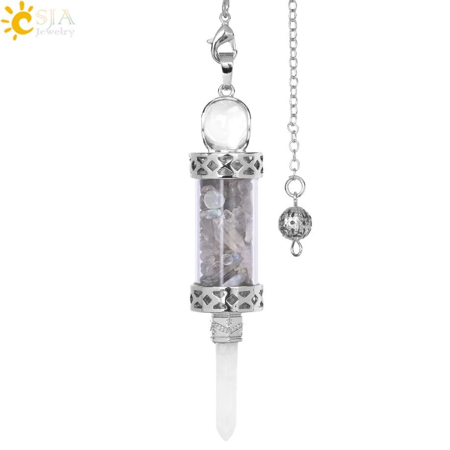 Lit VVitch ~ Crystal Pendulums for Divination, Natural Stone Pendant, Various Crystal options