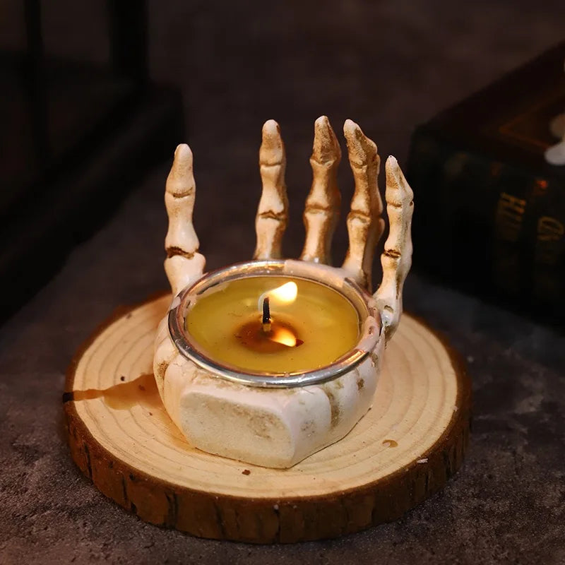 Lit VVitch~ Skull Candle Holders, Candlesticks for Festival, Haunting home decor.