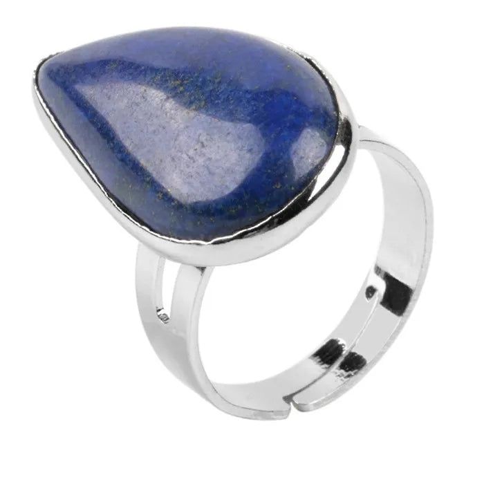 Lit VVitch~ Witchy Rings, Natural Reiki Healing Crystal Stone Rings. Resizable Water Drop Rings