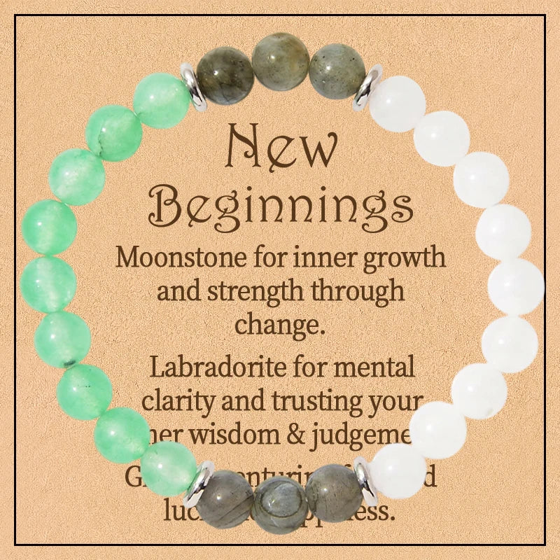 Lit VVitch ~ Healing Crystal Bracelets for Protection, Good Luck, Friendship, Anxiety, Stone Healing Bracelets