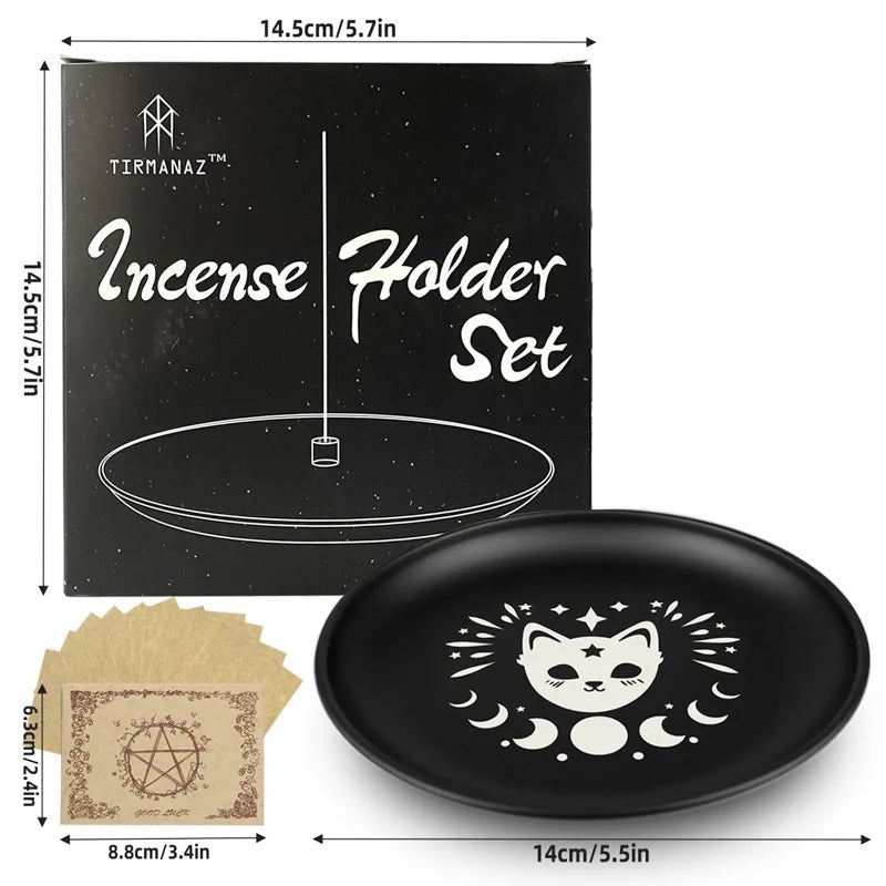 Lit VVitch ~ Incense Witchy Decor Tray for Sage, Crystals, Candles, etc...