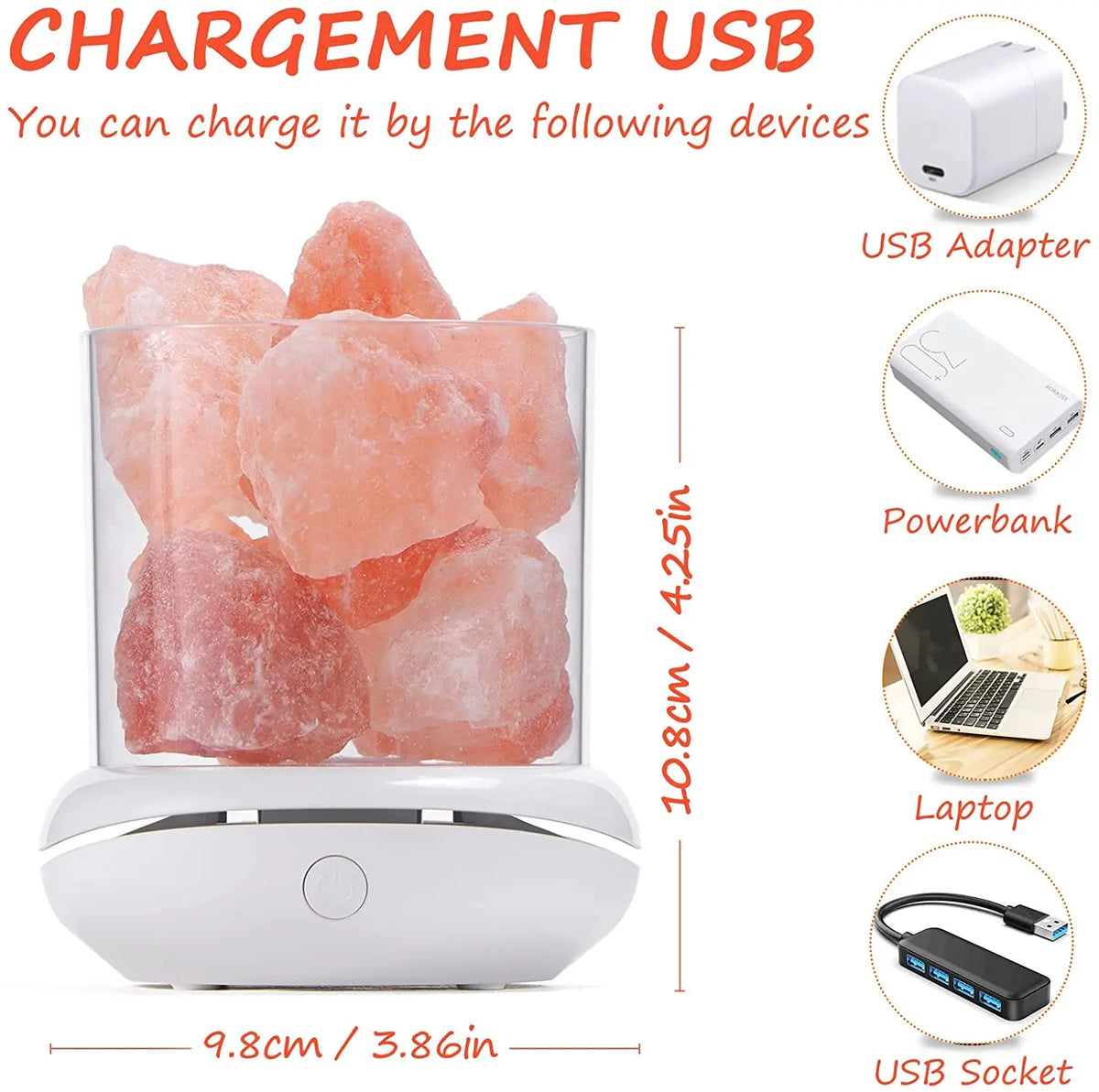 Lit VVitch ~ Himalayan Salt Lamp essential oil diffuser, healing Aroma lamps, Night Light