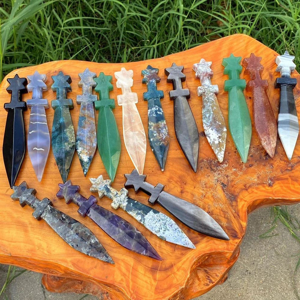 Lit VVitch ~ Witchcraft tools, Crystal Quartz knifes, various crystals
