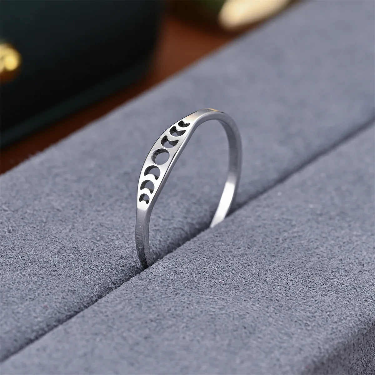 Lit VVitch~ Moon Phase Ring, 316L Stainless Steel, Witchy Boho Jewelry
