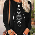 Lit VVitch ~ Witchy Sun/ Moon phase, Lip Print, Long Sleeve