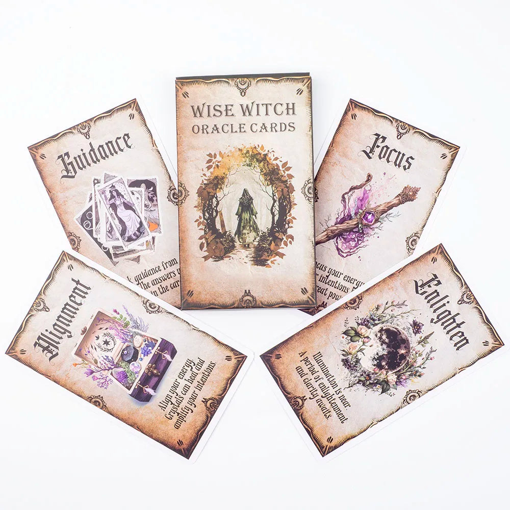 Lit VVitch ~ Wise Witch Oracle Cards, 20-Card Deck, High Quality Tarot, 12x7cm