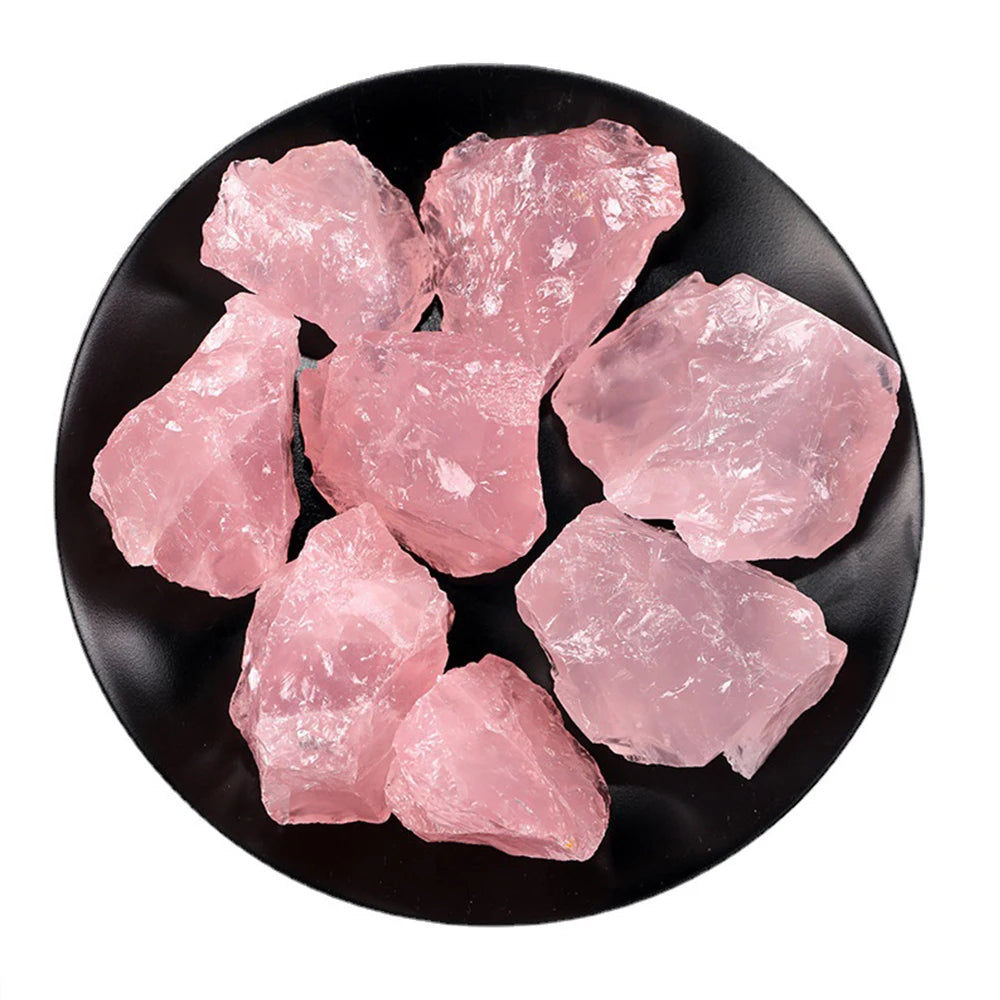 Lit VVitch ~ Rose Quartz crystal -coarse mineral raw stone crystal