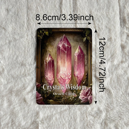 Lit VVitch ~ Crystals Wisdom Oracle Cards, Crystal Tarot Deck, 44 cards